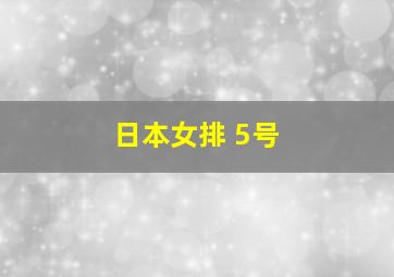 日本女排 5号